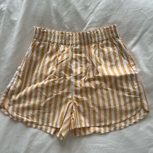 Madewell Cotton Striped Shorts NWT